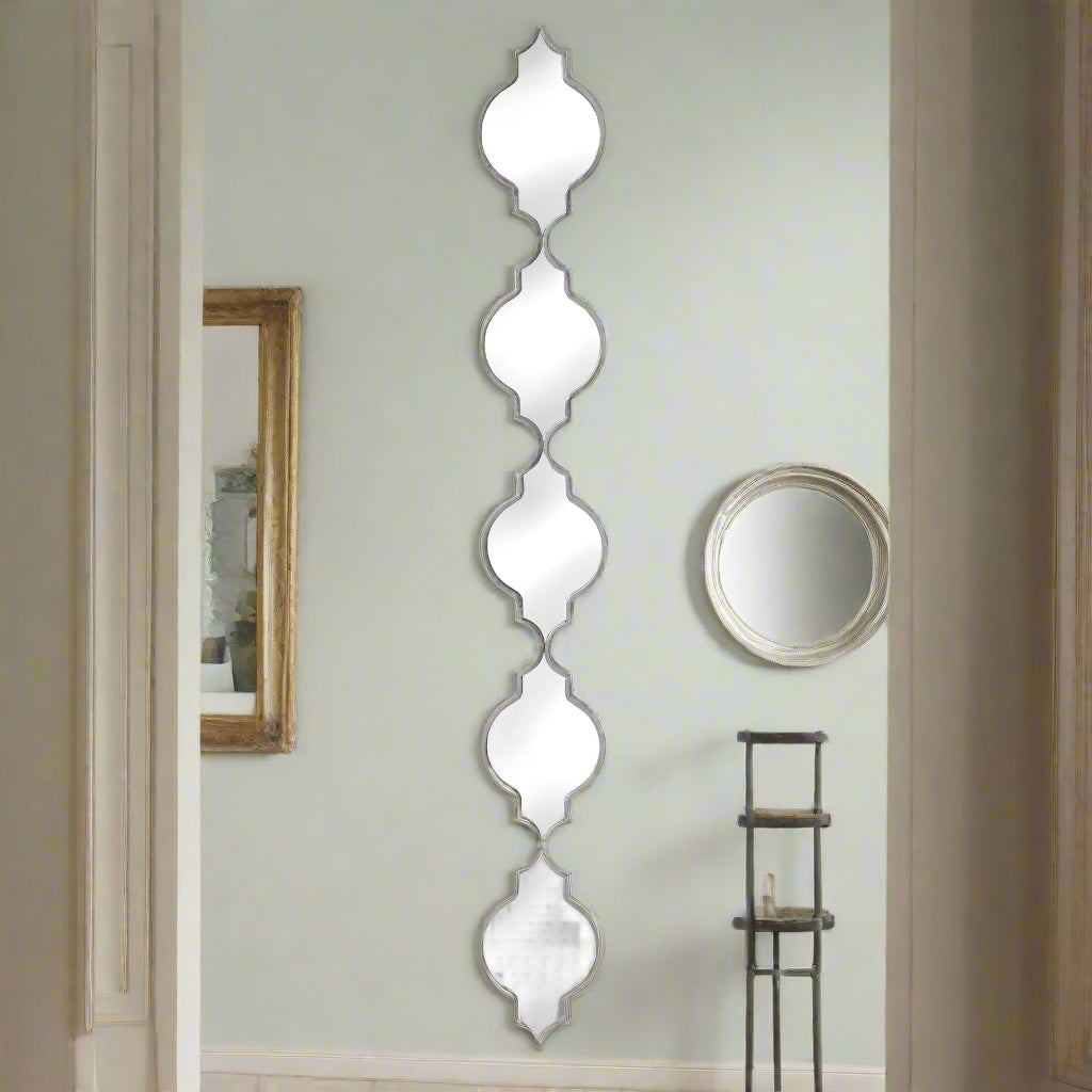 Shades 4 Seasons Decorative Hanging Mirror for Wall SILVER METAL Shades 4 Seasons