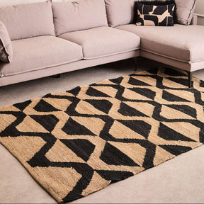 Orsina Hemp Rug with Geometric Pattern, Perfect for Enhancing Living Room Decor