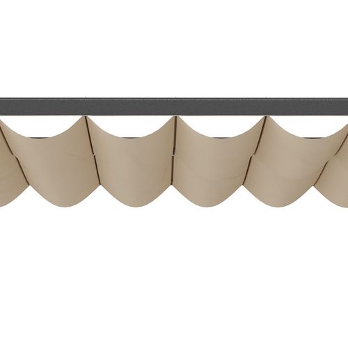 Metal Pergola Patio Sun Shelter Grape Tent Retractable Canopy UV Cut Outsunny