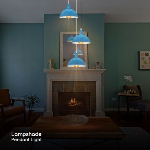Vintage Industrial Round Three Outlet 21cm Pendant Retro Ceiling Light Ledsone