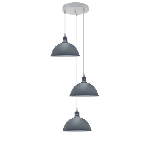 Vintage Industrial Round Three Outlet 21cm Pendant Retro Ceiling Light Ledsone
