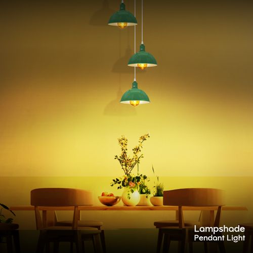 Vintage Industrial Round Three Outlet 21cm Pendant Retro Ceiling Light Ledsone