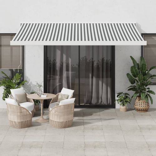 vidaXL Manual Retractable Awning Burgundy 300x250 cm anthracite and white 450 x 300 cm vidaXL
