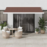 vidaXL Manual Retractable Awning Burgundy 300x250 cm brown and white 450 x 300 cm vidaXL