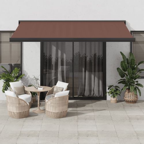 vidaXL Manual Retractable Awning Burgundy 300x250 cm brown 400 x 300 cm vidaXL
