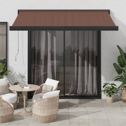vidaXL Manual Retractable Awning Burgundy 300x250 cm brown 300 x 250 cm vidaXL