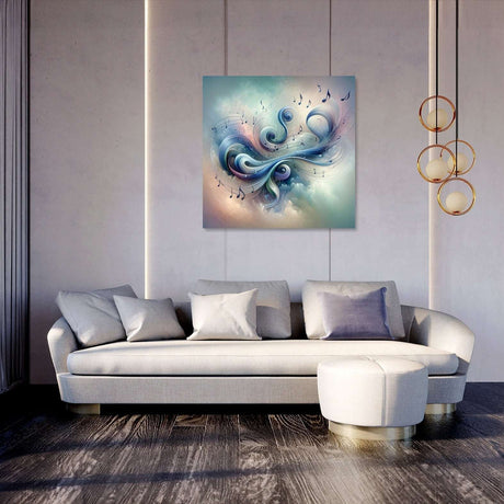 Beautiful Wall Art Canvas featuring soothing abstract design in a modern living room setting