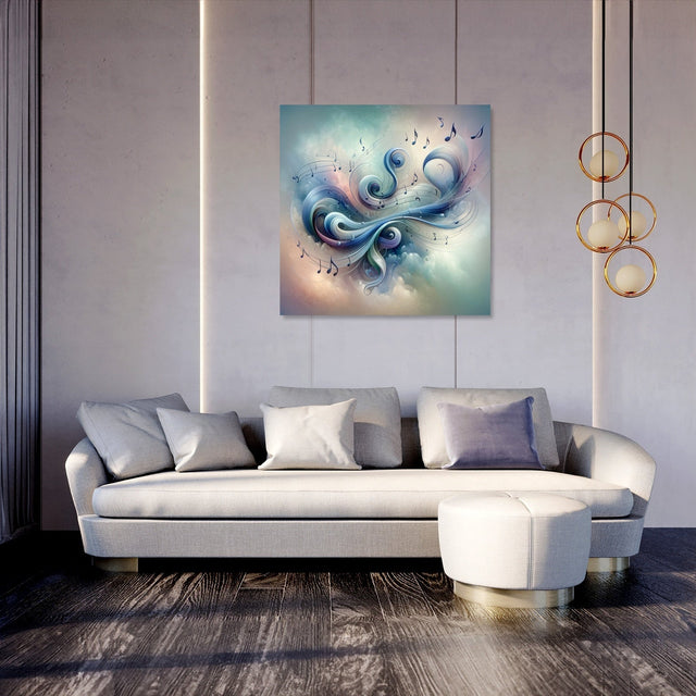 Beautiful Wall Art Canvas featuring soothing abstract design in a modern living room setting