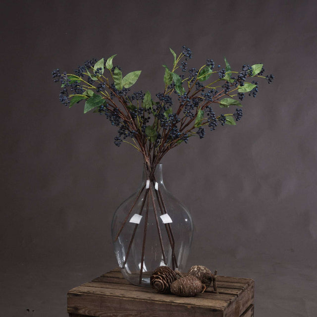 Shades 4 Seasons Artificial Viburnum Berry Spring Stems BLUE PLASTIC Shades 4 Seasons