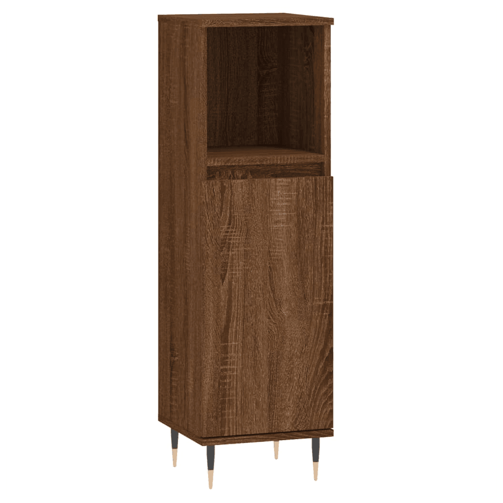 vidaXL 3 Piece Bathroom Cabinet Set Brown Oak Engineered Wood vidaXL