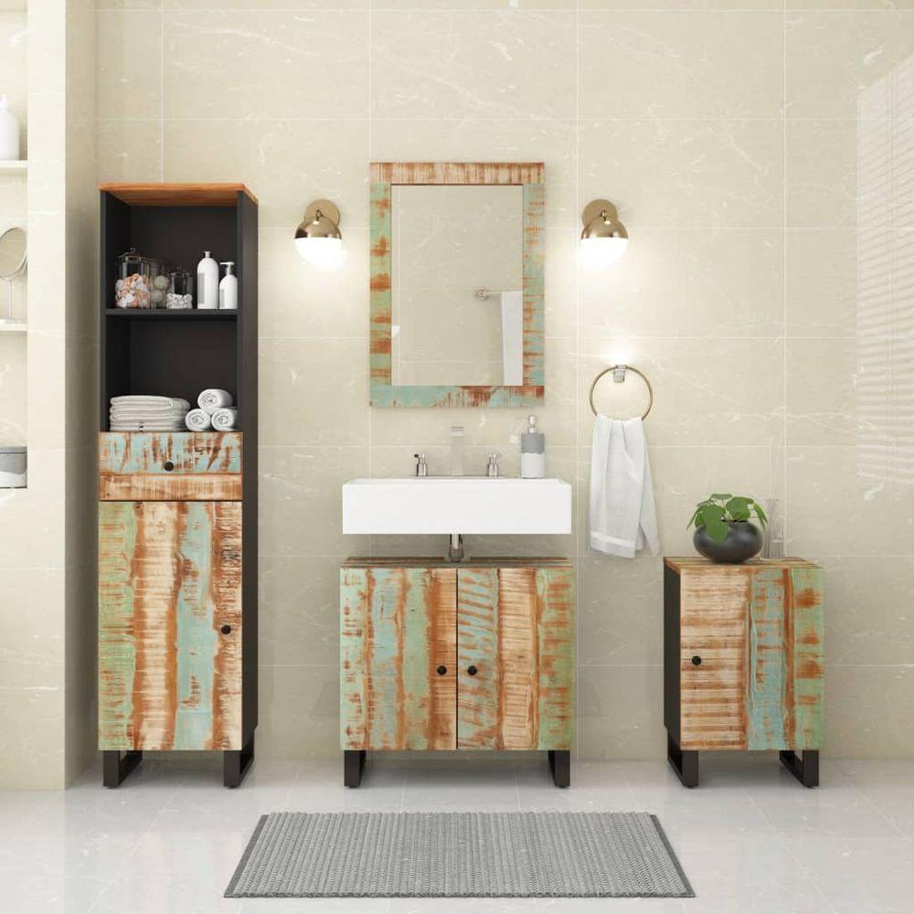 vidaXL 4 Piece Bathroom Furniture Set Solid Wood Reclaimed vidaXL