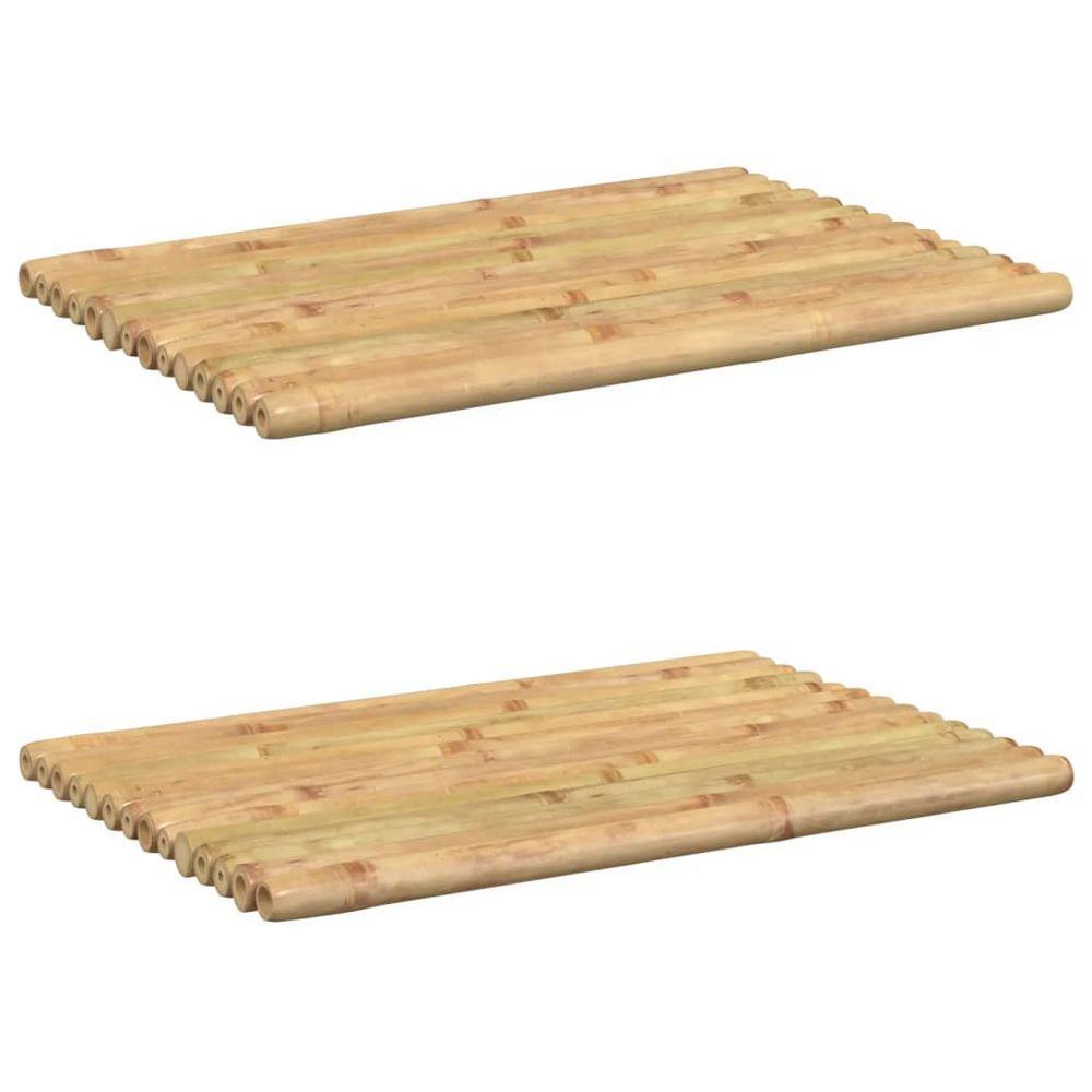 vidaXL Bath Mats 2 pcs 50x35 cm Bamboo vidaXL