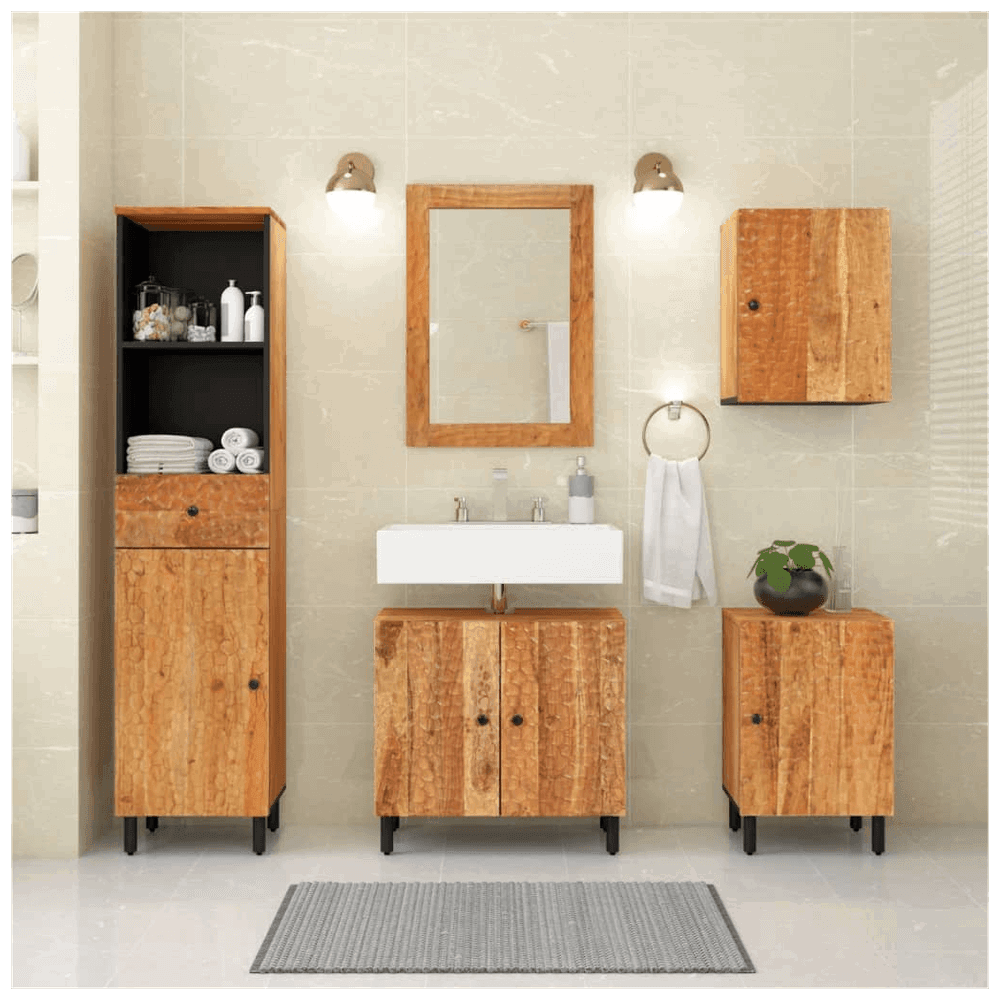 vidaXL Bathroom Cabinet 38x33x160 cm Solid Wood Acacia vidaXL