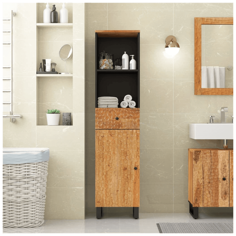 vidaXL Bathroom Cabinet 38x33x160 cm Solid Wood Acacia vidaXL