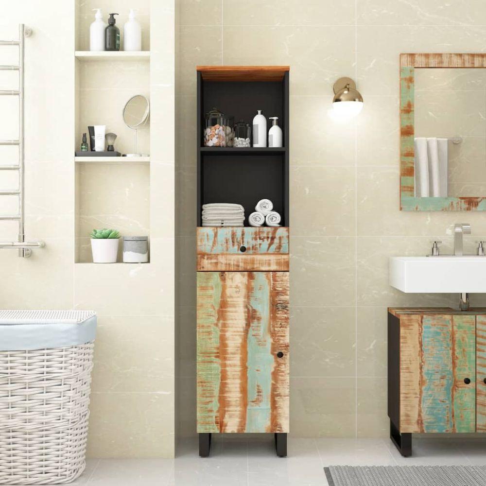 vidaXL Bathroom Cabinet 38x33x160 cm Solid Wood Reclaimed vidaXL