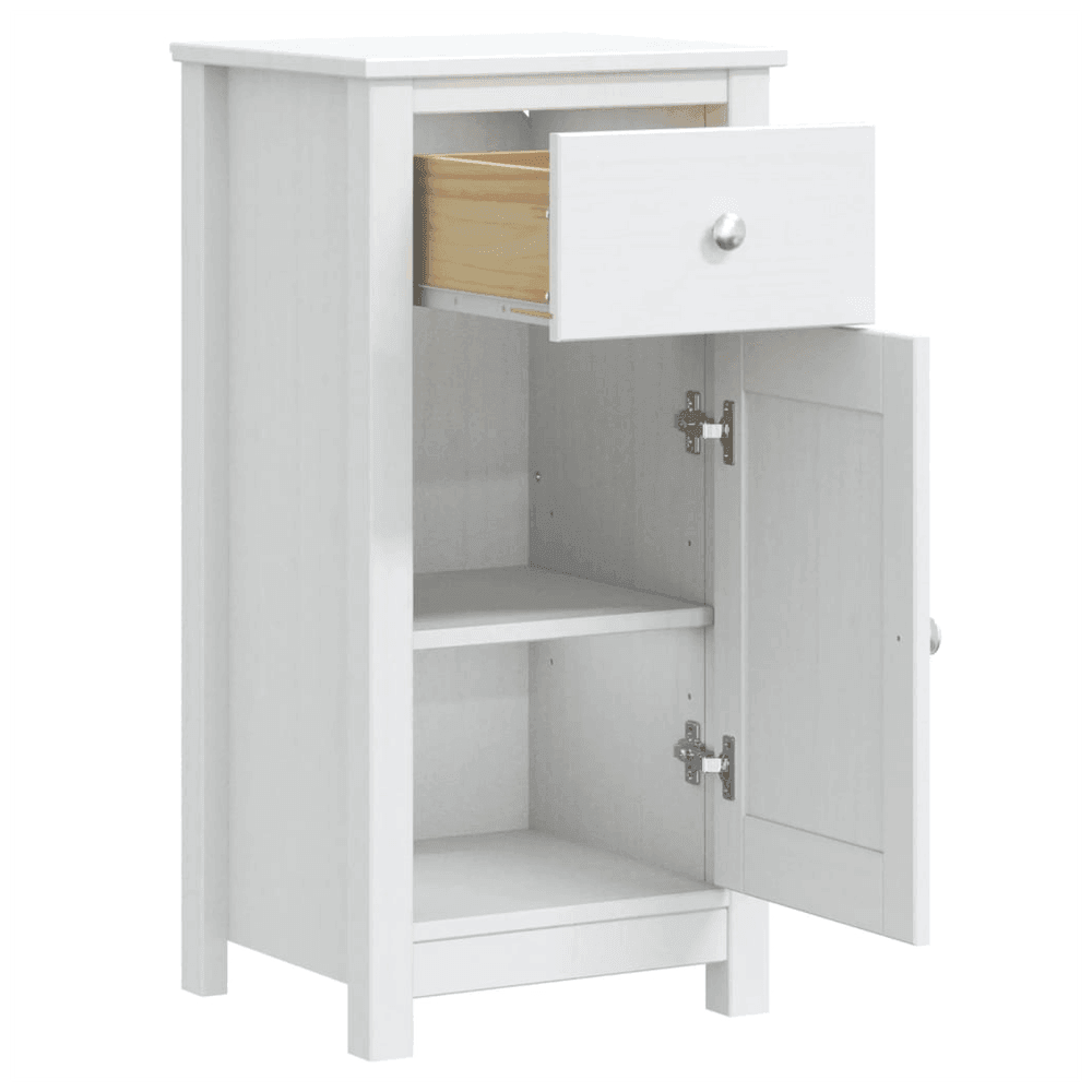 vidaXL Bathroom Cabinet BERG White 40x34x80 cm Solid Wood Pine vidaXL