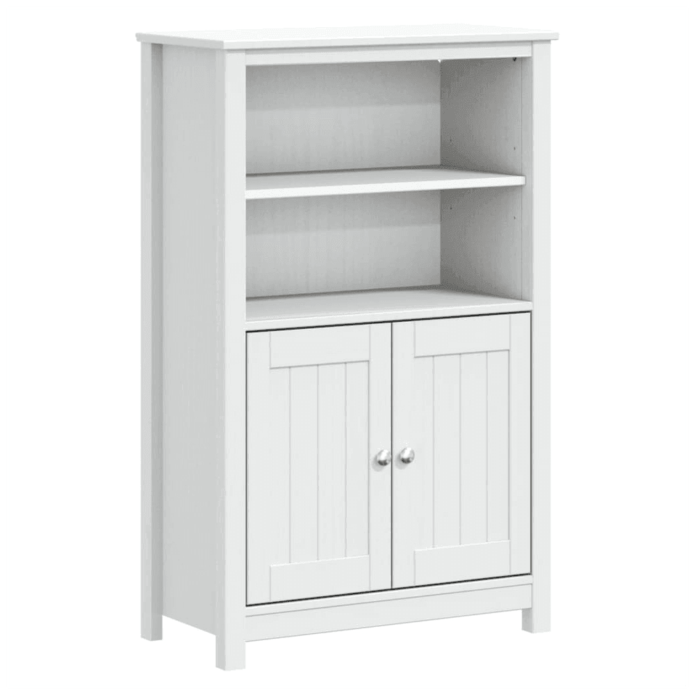 vidaXL Bathroom Cabinet BERG White 69.5x34x110 cm Solid Wood Pine vidaXL