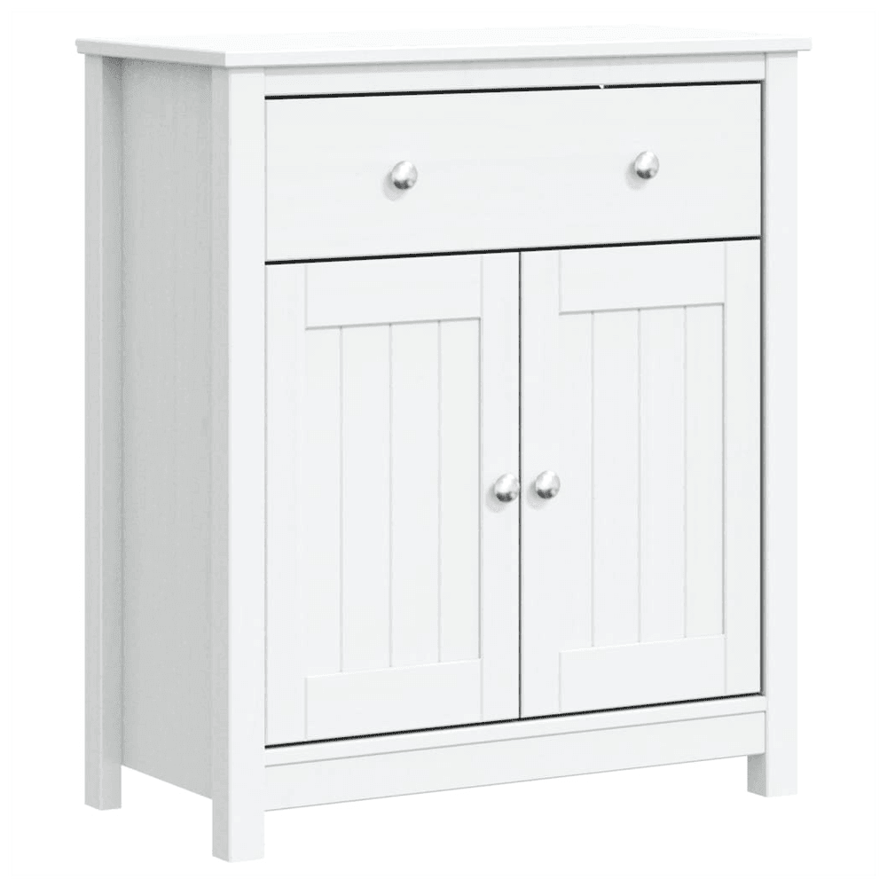 vidaXL Bathroom Cabinet BERG White 69.5x34x80 cm Solid Wood Pine vidaXL