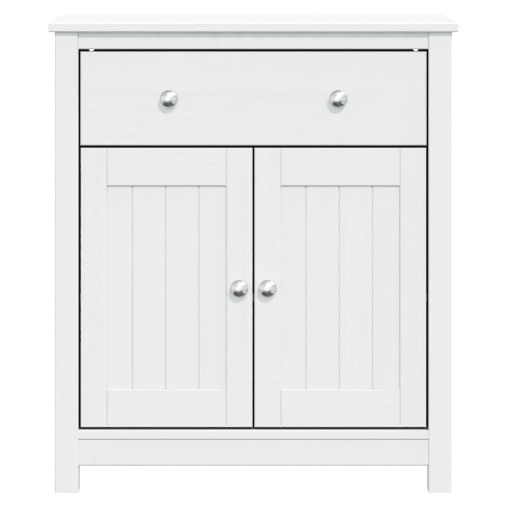 vidaXL Bathroom Cabinet BERG White 69.5x34x80 cm Solid Wood Pine vidaXL