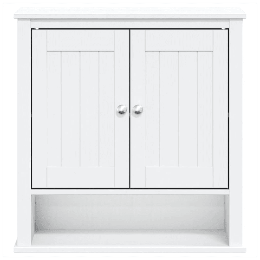 vidaXL Bathroom Wall Cabinet BERG White 69.5x27x71.5 cm Solid Wood vidaXL