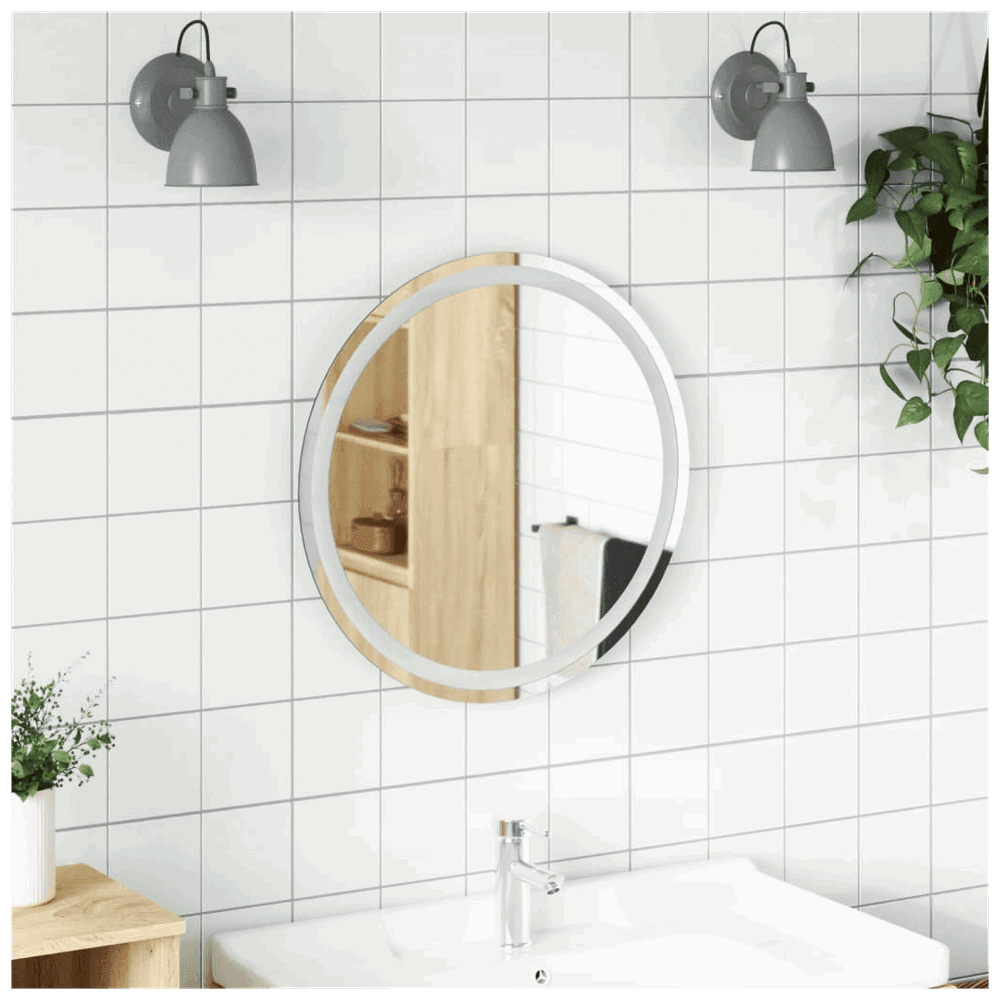 vidaXL LED Bathroom Mirror 60 cm Round vidaXL