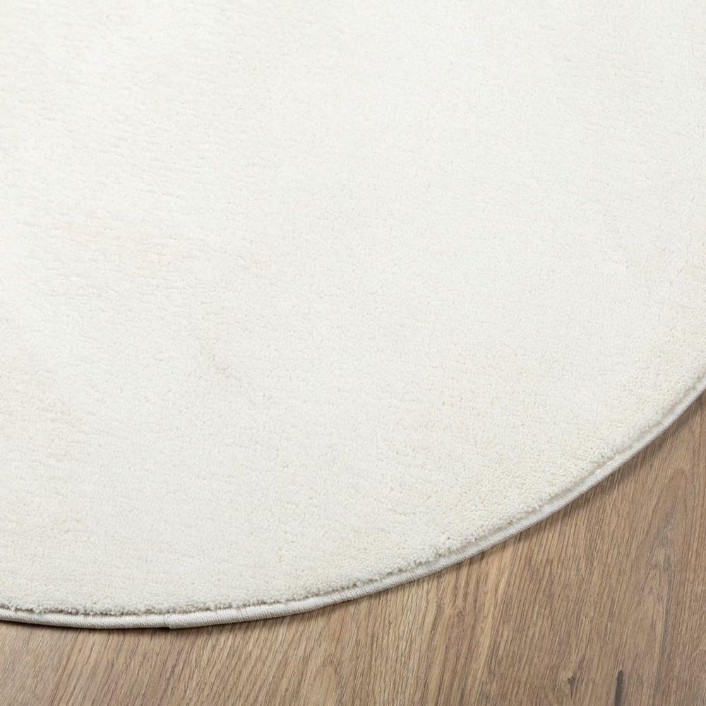 vidaXL Rug OVIEDO Short Pile Cream Ø 280 cm vidaXL