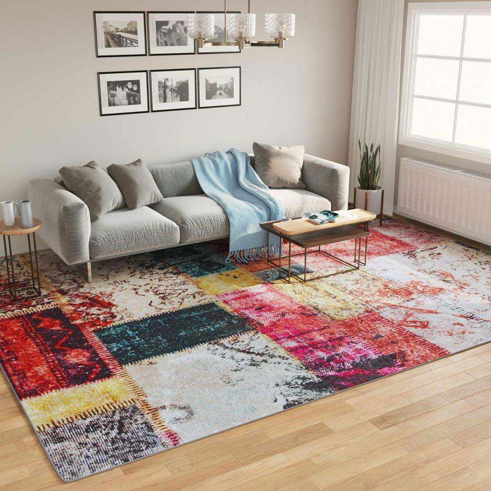 vidaXL Rug Washable Multicolour 400x300 cm Anti Slip vidaXL