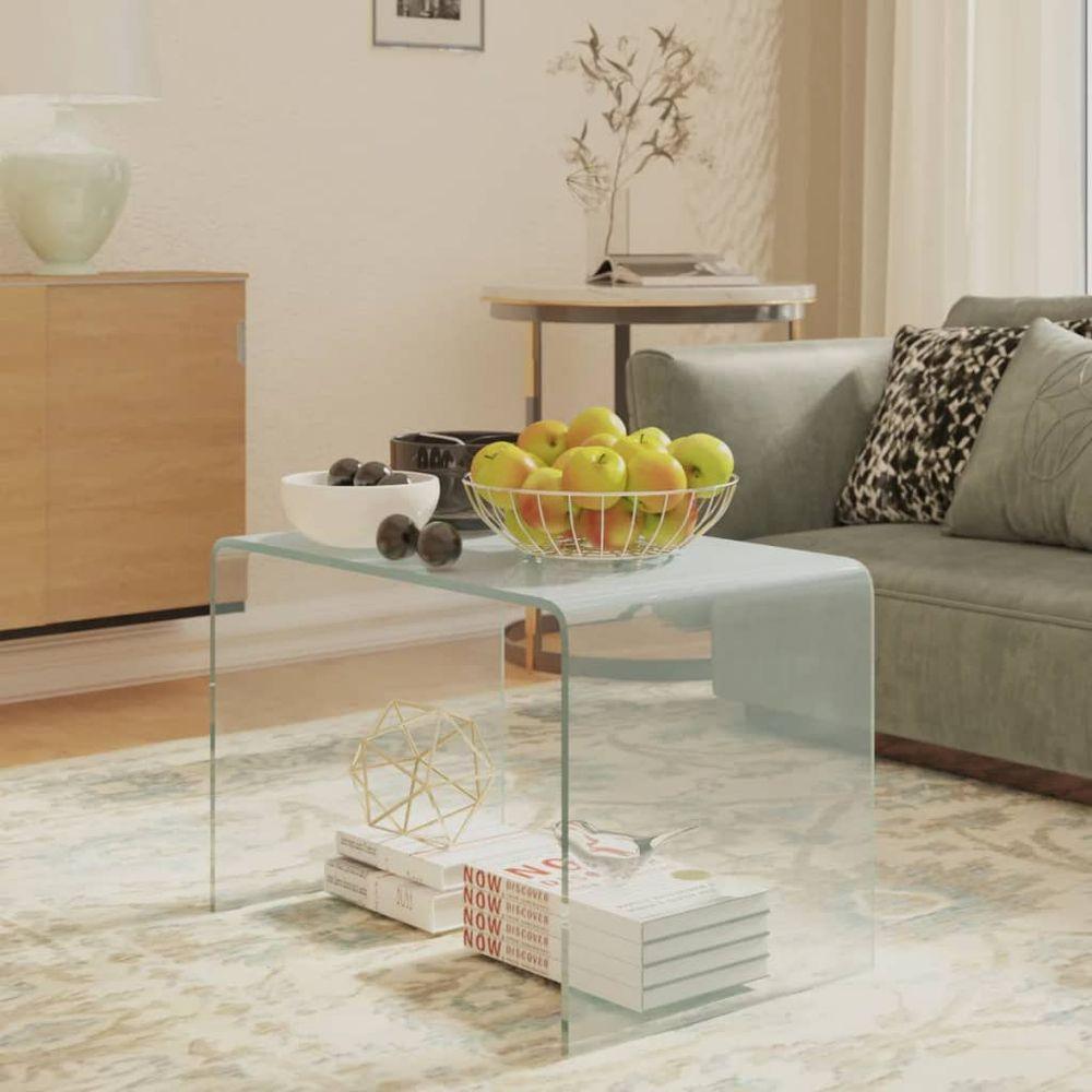 vidaXL Side Table 40x40x60 cm Tempered Glass vidaXL