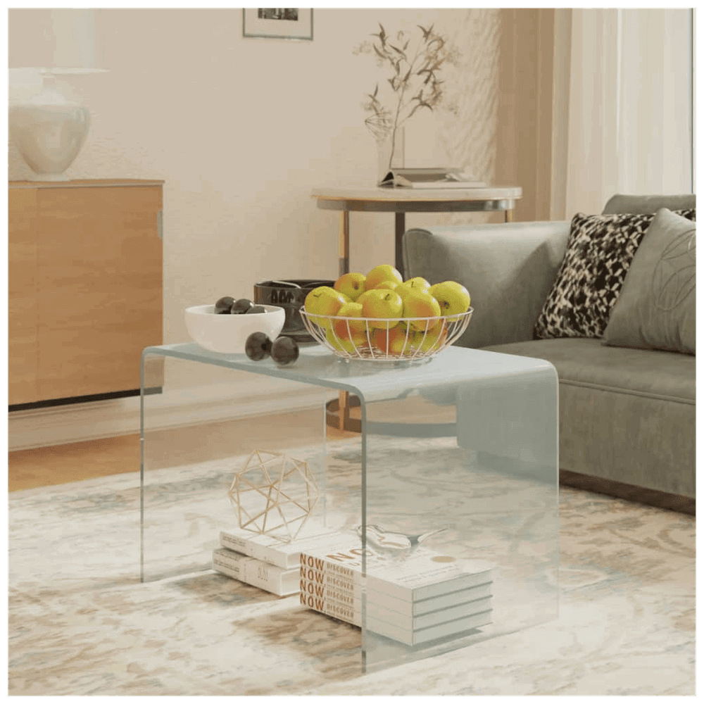 vidaXL Side Table 40x40x60 cm Tempered Glass vidaXL