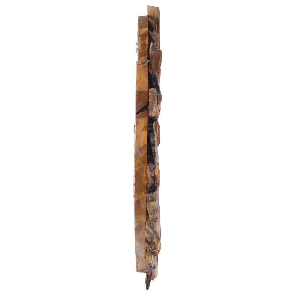 vidaXL Wall Mirror 40 cm Teak Round vidaXL