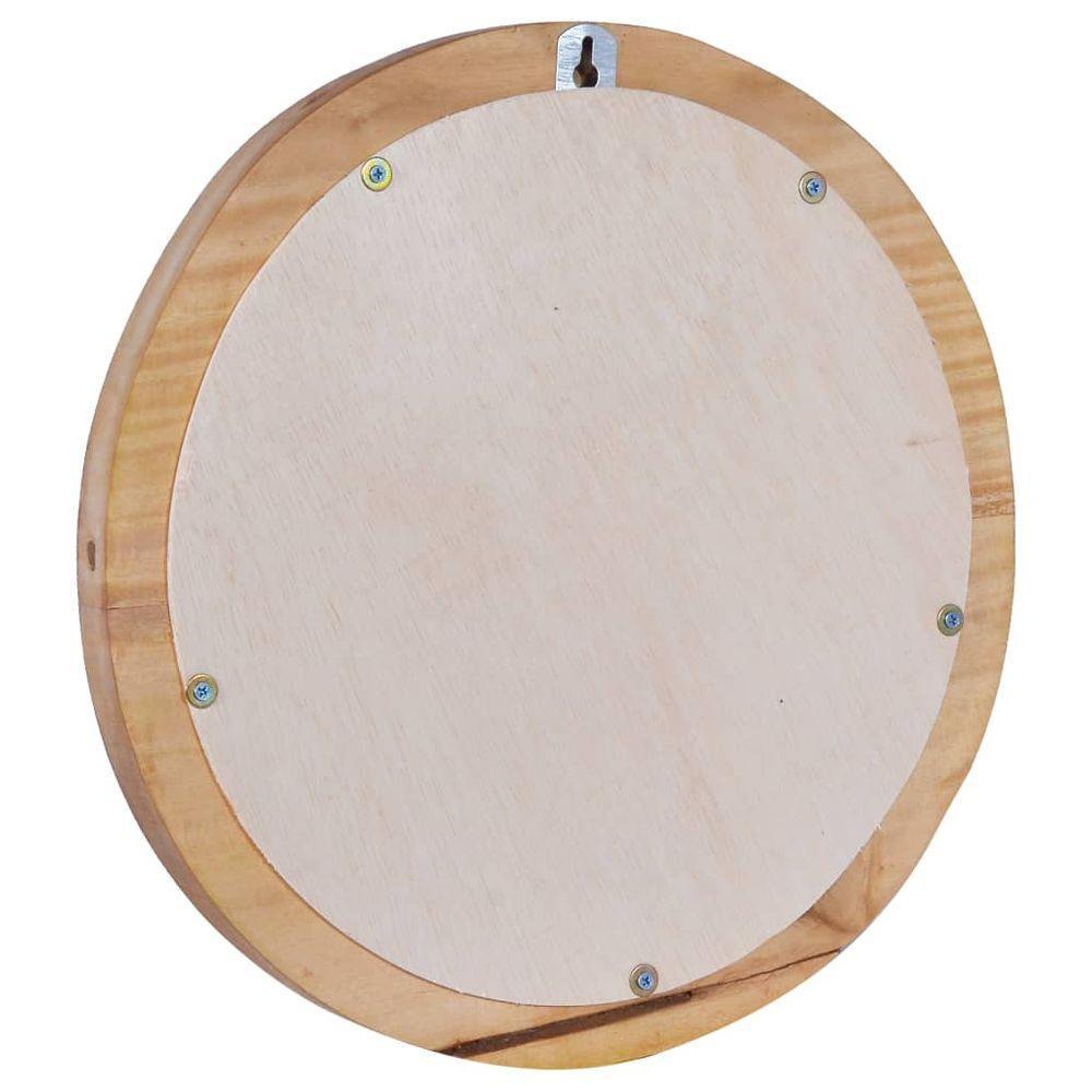 vidaXL Wall Mirror 40 cm Teak Round vidaXL