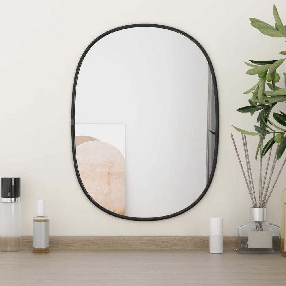 vidaXL Wall Mirror Silver 30x25 cm black 1 vidaXL