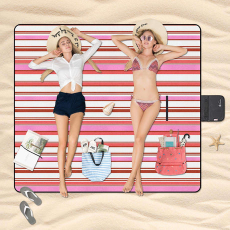 Vinsani Folding Picnic Blanket - Waterproof, Carry Strap Vinsani