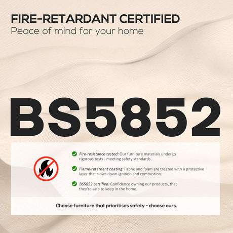 Fire-retardant certification details for a Vintage Armchair ensuring safety for your home