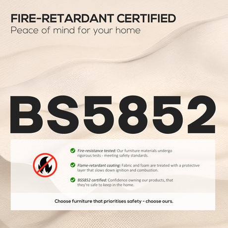 Fire-retardant certification details for a Vintage Armchair ensuring safety for your home