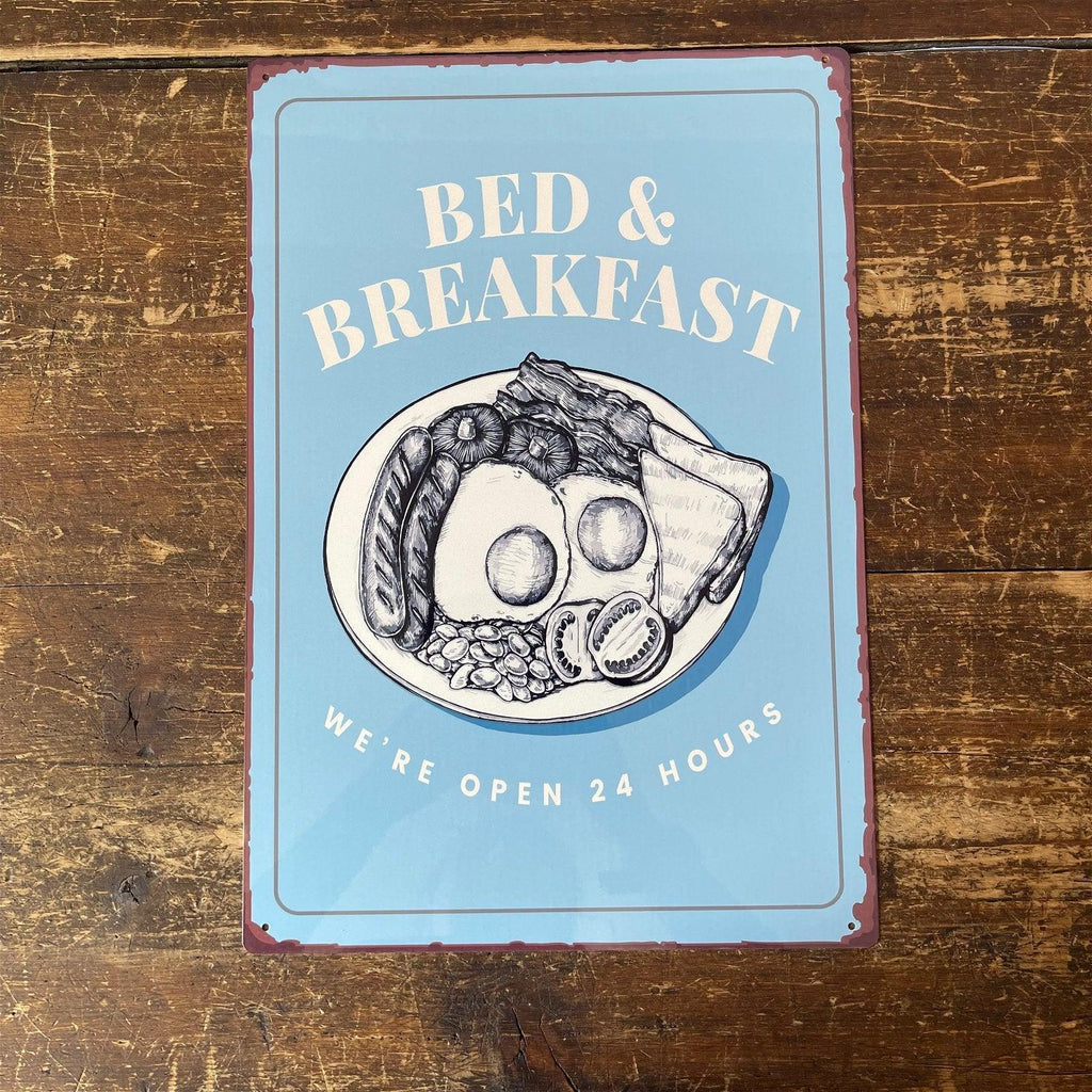 Vintage Metal Sign - Bed And Breakfast Sign Geko Products