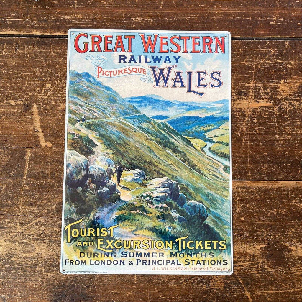 Vintage Metal Sign - British Railways Retro Advertising, Great Western Wales Geko Products