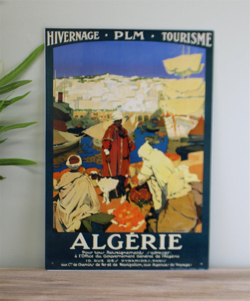 Vintage Metal Sign - Retro Advertising - Algerie Tourism Geko Products