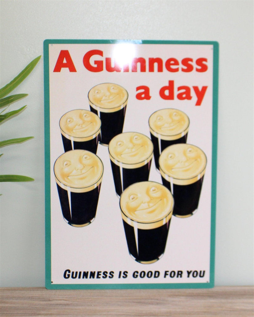 Vintage Metal Sign - Retro Advertising - Guinness Geko Products