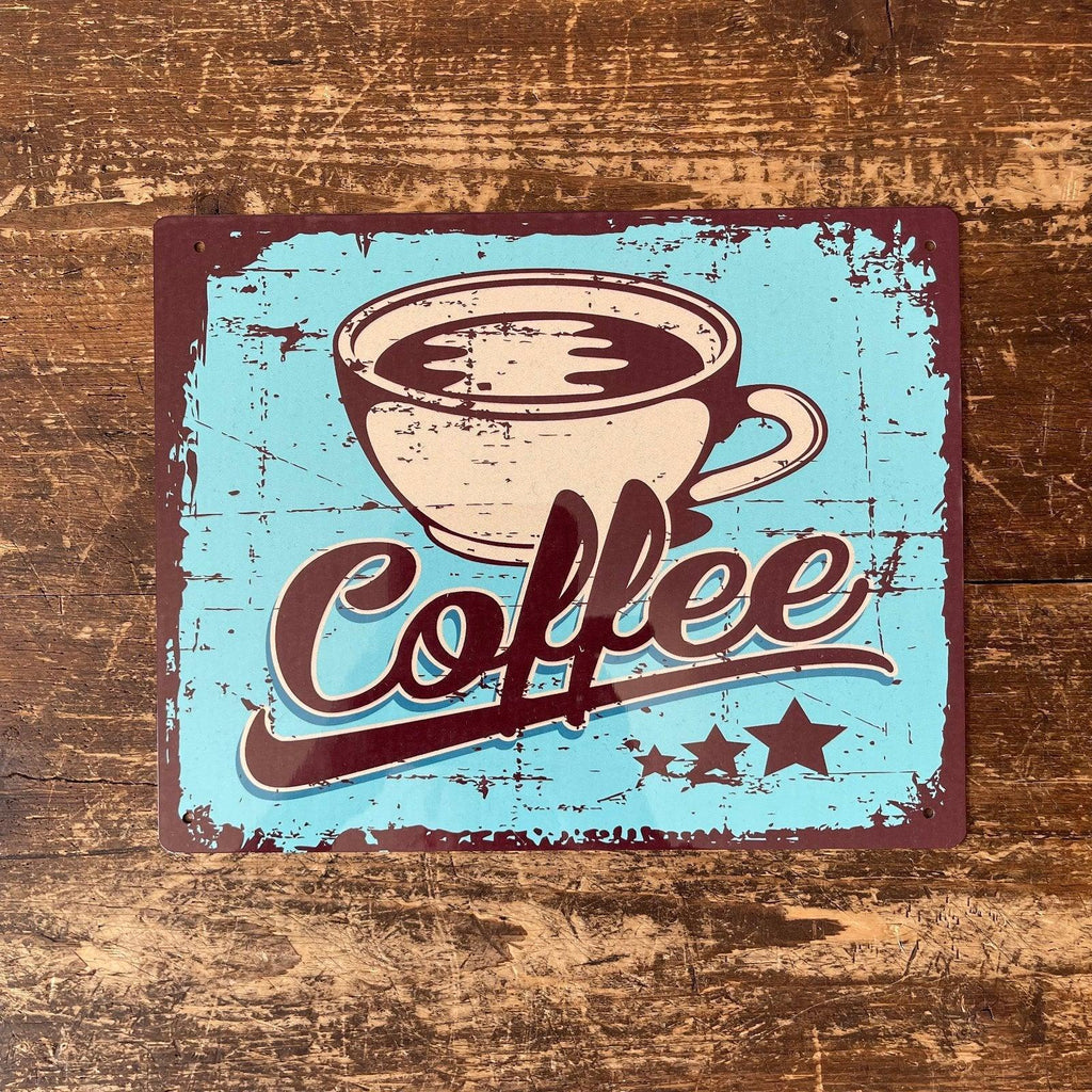 Vintage Metal Sign - Retro Coffee Sign Geko Products