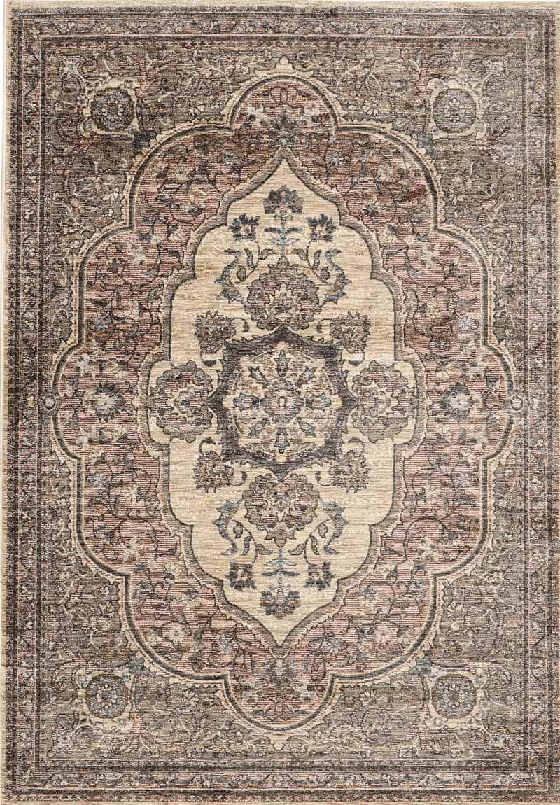 Elegant Vintage Rug with Intricate Floral Patterns in Muted Earth Tones for Home Decor