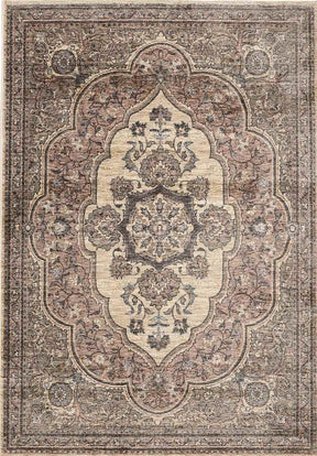 Elegant Vintage Rug with Intricate Floral Patterns in Muted Earth Tones for Home Decor