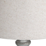 Shades 4 Seasons Rustic White Table Lamp with Fabric Shade Shades 4 Seasons