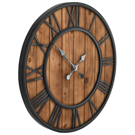 Vintage Wall Clock with Quartz Movement Wood and Metal 60cm XXL vidaXL