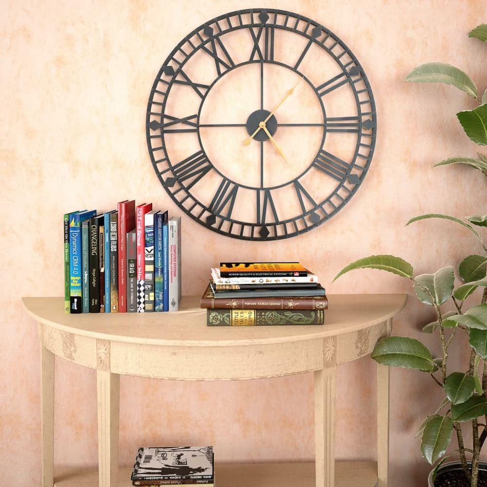 Vintage Wall Clock with Quartz Movement Metal 60 cm XXL vidaXL