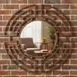 Orsina Wall Mirror with Decorative Geometric Frame for Stylish Hallway Decor