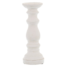 Matt White Small Ceramic Column Candle Holder WHITE CERAMIC Shades 4 Seasons