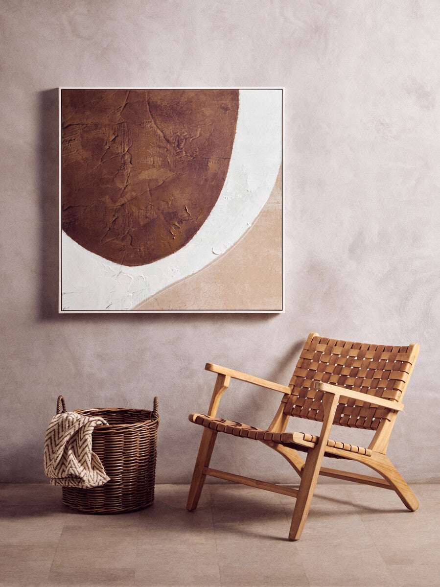 Astratto Brown and Natural Textured Wall Art Orsina