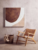 Astratto Brown and Natural Textured Wall Art Orsina