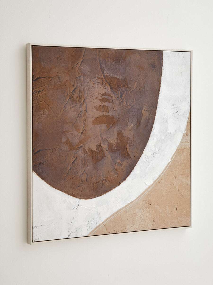 Astratto Brown and Natural Textured Wall Art Orsina
